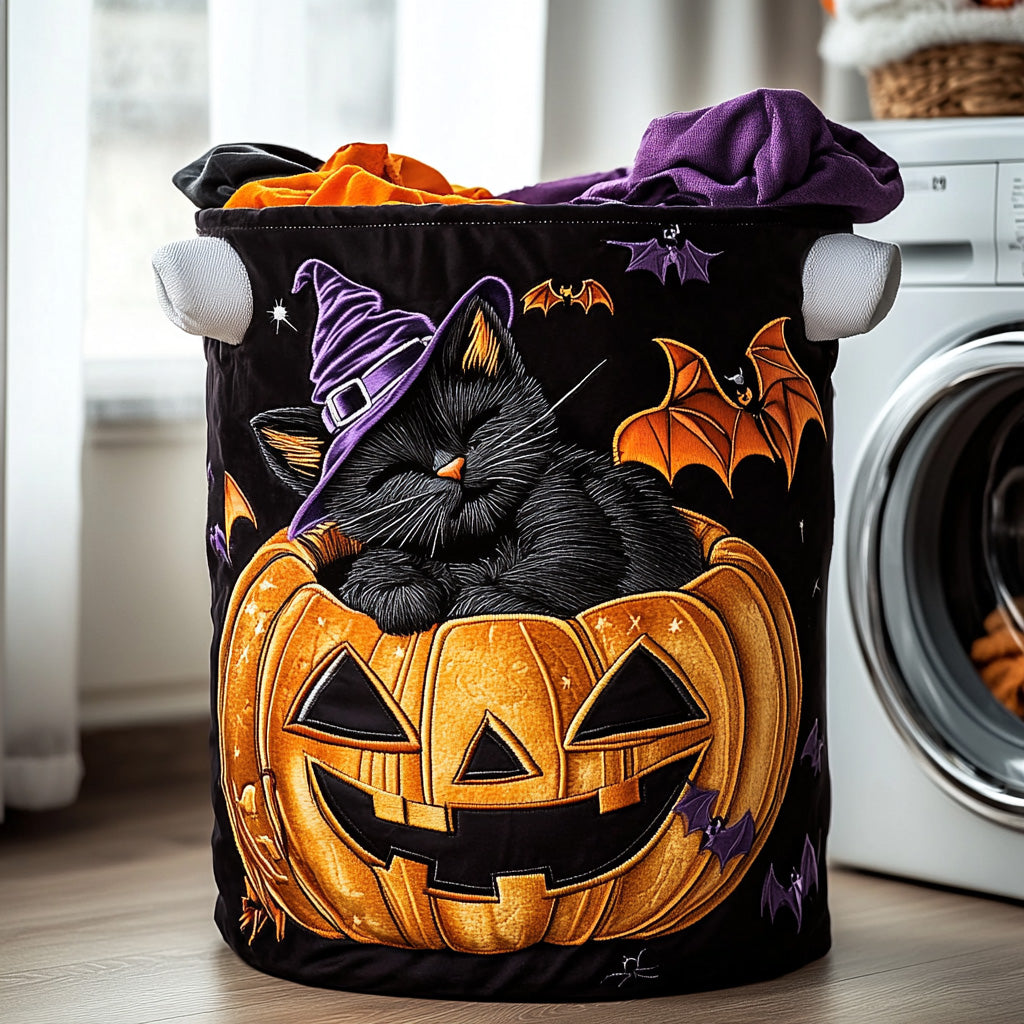 Pumpkin Prowler Quilted Laundry Basket Easter Merch Gift
