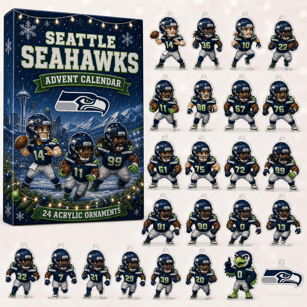 Seattle Seahawks Advent Calendar 2026 Christmas Advent Calendar Xmas Countdown Gifts For The 12s