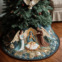 The First Noel Christmas Quilted Tree Skirt Special Holiday Tree Skirt Gift for Newlyweds