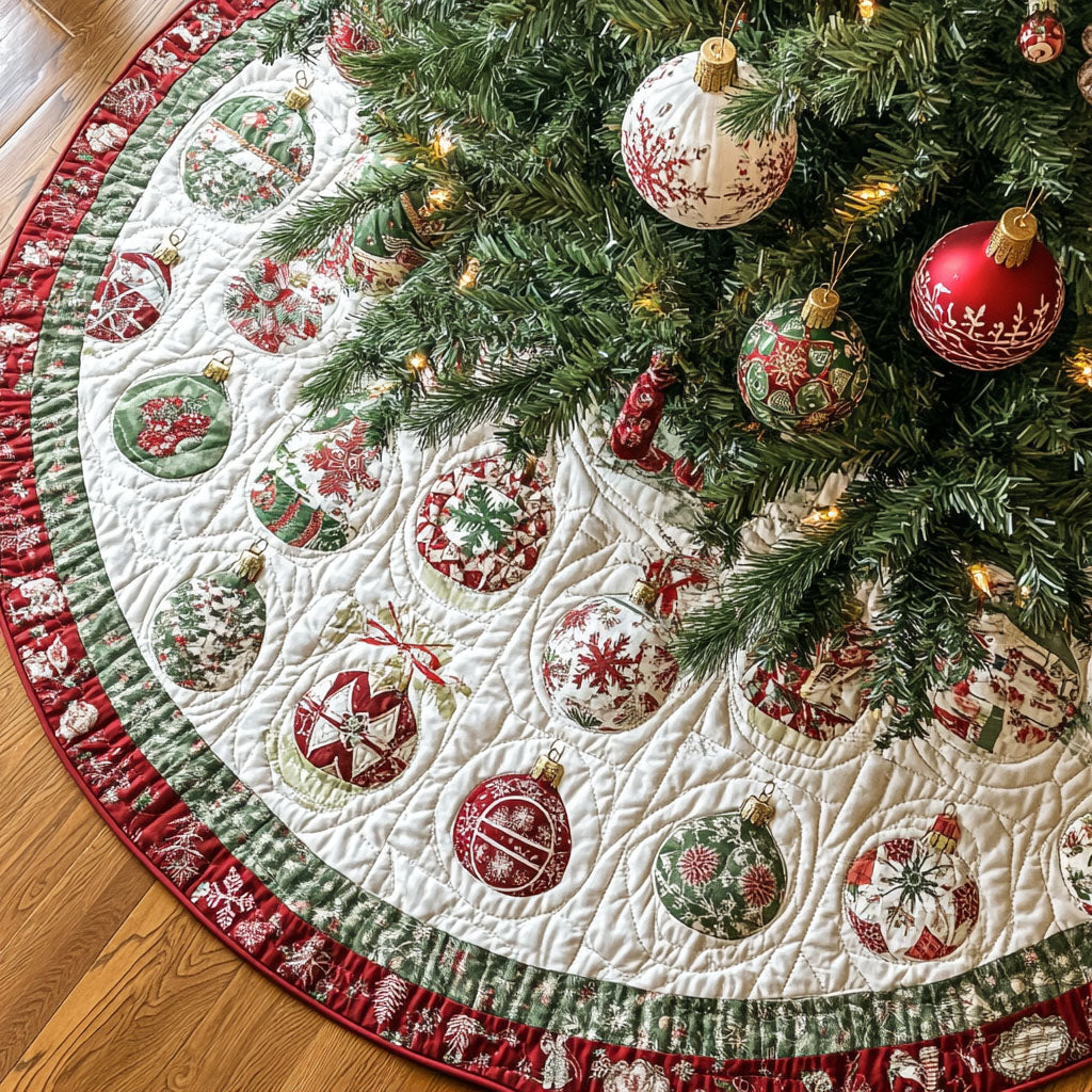 Merry Blooms Quilted Christmas Tree Skirt Exclusive Christmas Tree Skirt Merch Collection