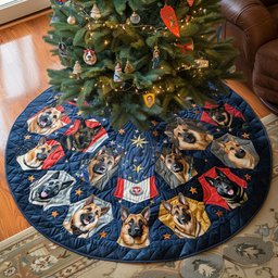 Shepherd Journey Quilted Christmas Tree Skirt Luxury Christmas Tree Skirt for Elegant Homes