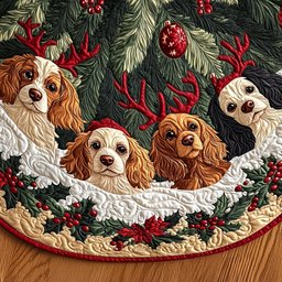 Noble Companion Quilted Christmas Tree Skirt Must Have Holiday Merch for Christmas Decor