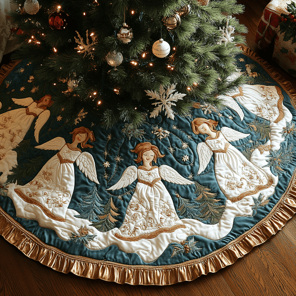 Sacred Trimmings Christmas Quilted Tree Skirt Thoughtful Christmas Tree Skirt Gift Idea