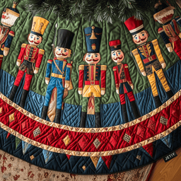 Tinsel And Tidings Christmas Quilted Tree Skirt Perfect Merch Gift Tree Skirt for Holiday Season