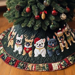 Adorable Frenchie Quilted Tree Skirt Perfect Gift For Dog Moms And Dads