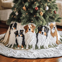 Christmas Australian Shepherd Quilted Tree Skirt Merch For Him