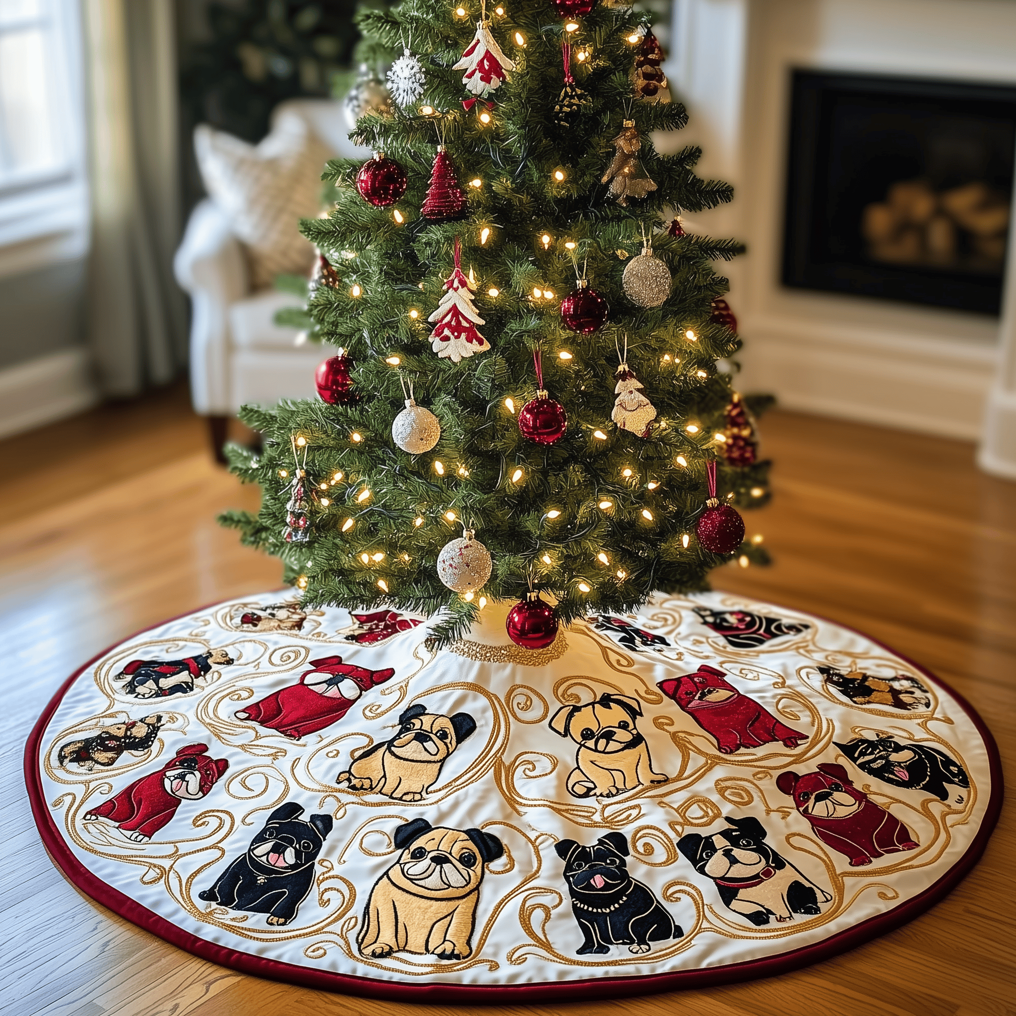 Bulldog Quilted Tree Skirt Memorable Graduation Gift Merch