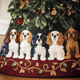 Cavalier King Charles Spaniel Quilted Tree Skirt Heartwarming Father�s Day Gift Merch