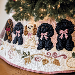 Cavalier King Charles Spaniel Quilted Tree Skirt Memorable Graduation Gift Merch