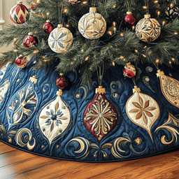 Christmas Ornament Quilted Tree Skirt Perfect Home For Christmas Tree Merch