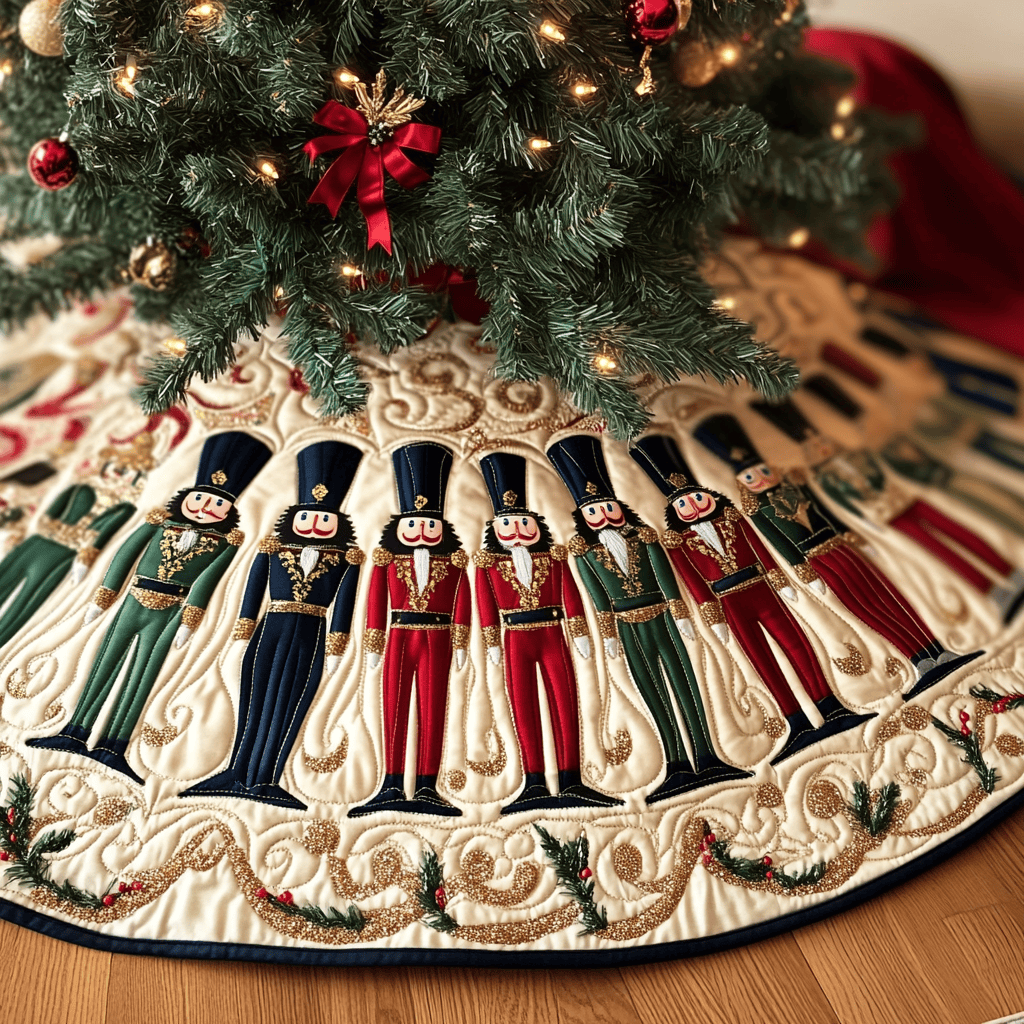 Christmas Nutcracker Quilted Tree Skirt Memorable Graduation Gift Merch