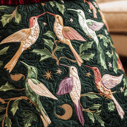 Christmas Humming Bird Quilted Tree Skirt Must-Have Holiday Decor Merch