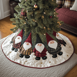 Christmas Gnome Quilted Tree Skirt Perfect Home For Christmas Tree Merch