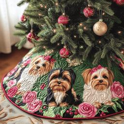 Christmas Yorkshire Terrier Quilted Tree Skirt Memorable Graduation Gift Merch