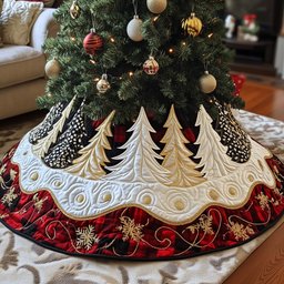 Christmas Tree Quilted Tree Skirt Heartfelt Gift Merch For Mom