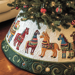 Farmhouse Horse Quilted Tree Skirt Joyful Home Merch Collection