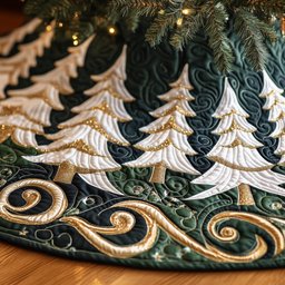 Christmas Tree Quilted Tree Skirt Perfect Gift Merch For Her