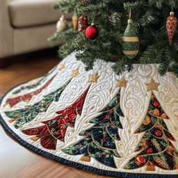 Christmas Tree Quilted Tree Skirt Perfect Tree Skirt Decoration Merch