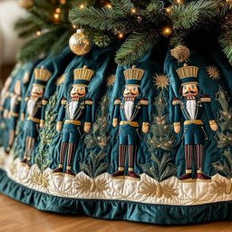 Nutcracker Quilted Tree Skirt Best New Year Gift Merch
