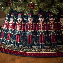 Nutcracker Guard Quilted Tree Skirt Beautiful Christmas Tree Skirt Merch