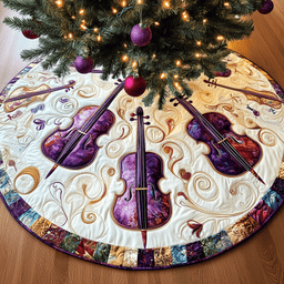 Festive Cello Quilted Tree Skirt Best New Year Gift Merch