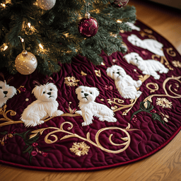 West Highland Terrie Quilted Tree Skirt Thoughtful Valentine�s Day Gift Merch