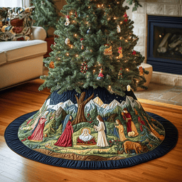 Nativity Scene Quilted Tree Skirt Memorable Graduation Gift Merch