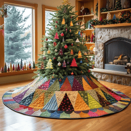 Holiday Tree Christmas Quilted Tree Skirt Thoughtful Gift Merch For Dad(1)