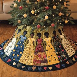 Radiant Queens Quilted Tree Skirt Cozy Tree Skirt For Holiday Decor