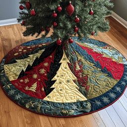 Festive Tree Christmas Quilted Tree Skirt Meaningful Anniversary Gift Merch