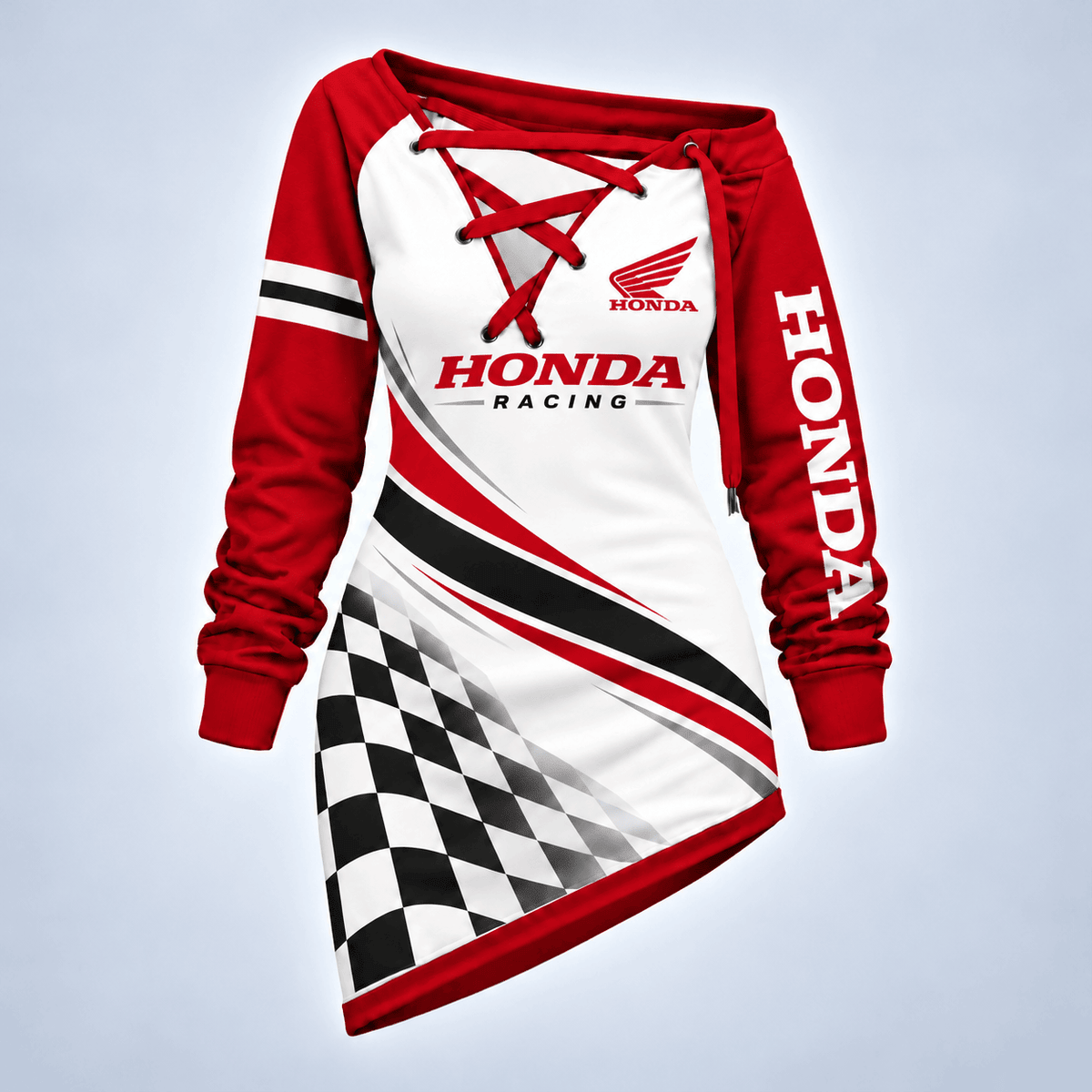 Honda Motorsport Checkered Flag Lace-Up Sweatshirt