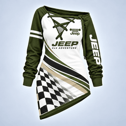 Jeep Motorsport Checkered Flag Lace-Up Sweatshirt