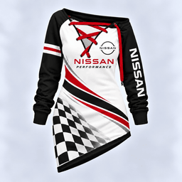 Nissan Motorsport Checkered Flag Lace-Up Sweatshirt