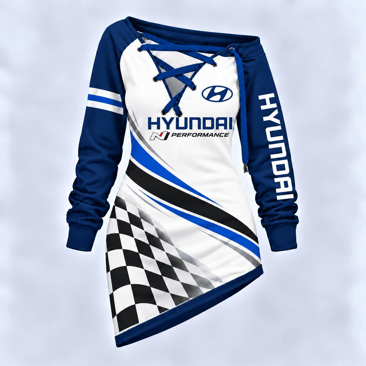 Hyundai Motorsport Checkered Flag Lace-Up Sweatshirt