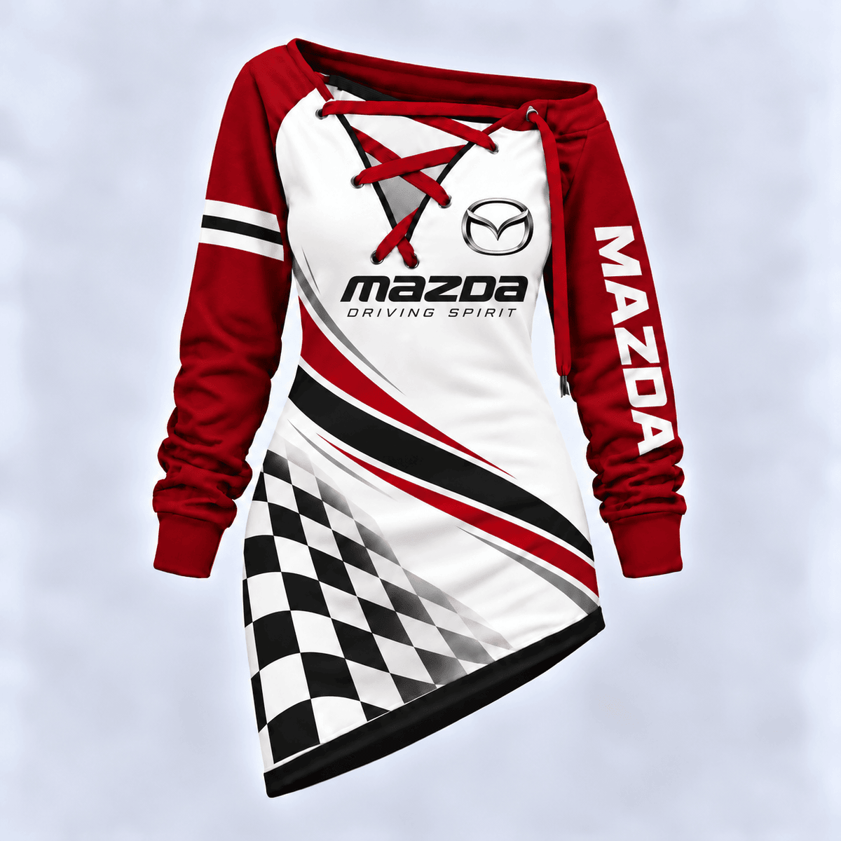 Mazda Motorsport Checkered Flag Lace-Up Sweatshirt