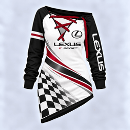 Lexus Motorsport Checkered Flag Lace-Up Sweatshirt