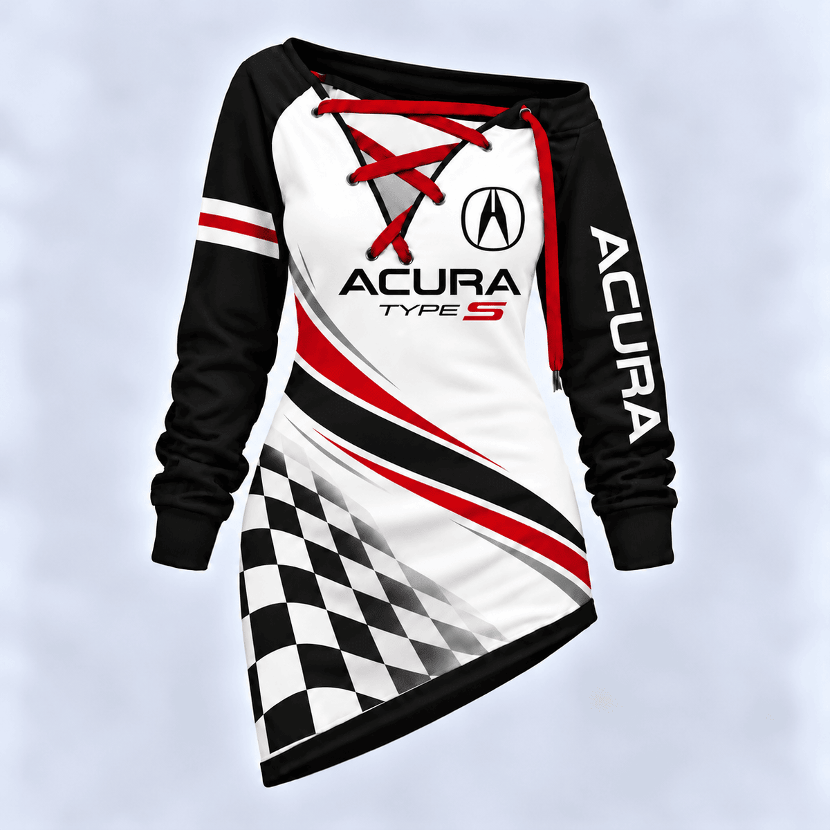 Acura Motorsport Checkered Flag Lace-Up Sweatshirt