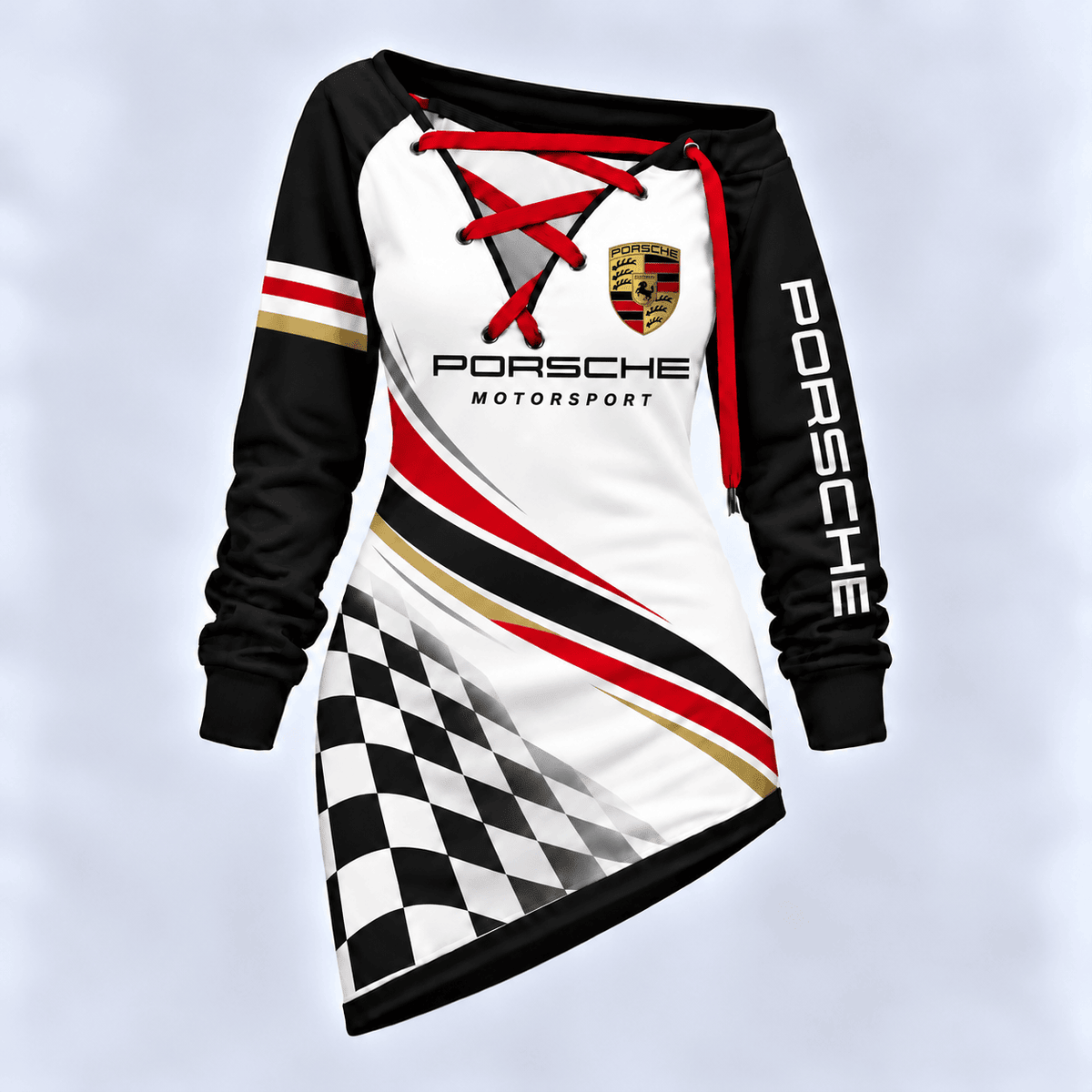 Porsche Motorsport Checkered Flag Lace-Up Sweatshirt