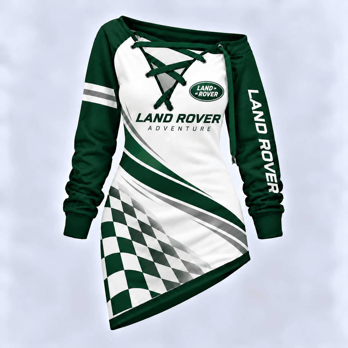 Land Rover Motorsport Checkered Flag Lace-Up Sweatshirt
