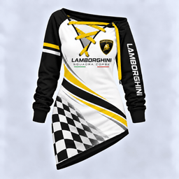 Lamborghini Motorsport Checkered Flag Lace-Up Sweatshirt