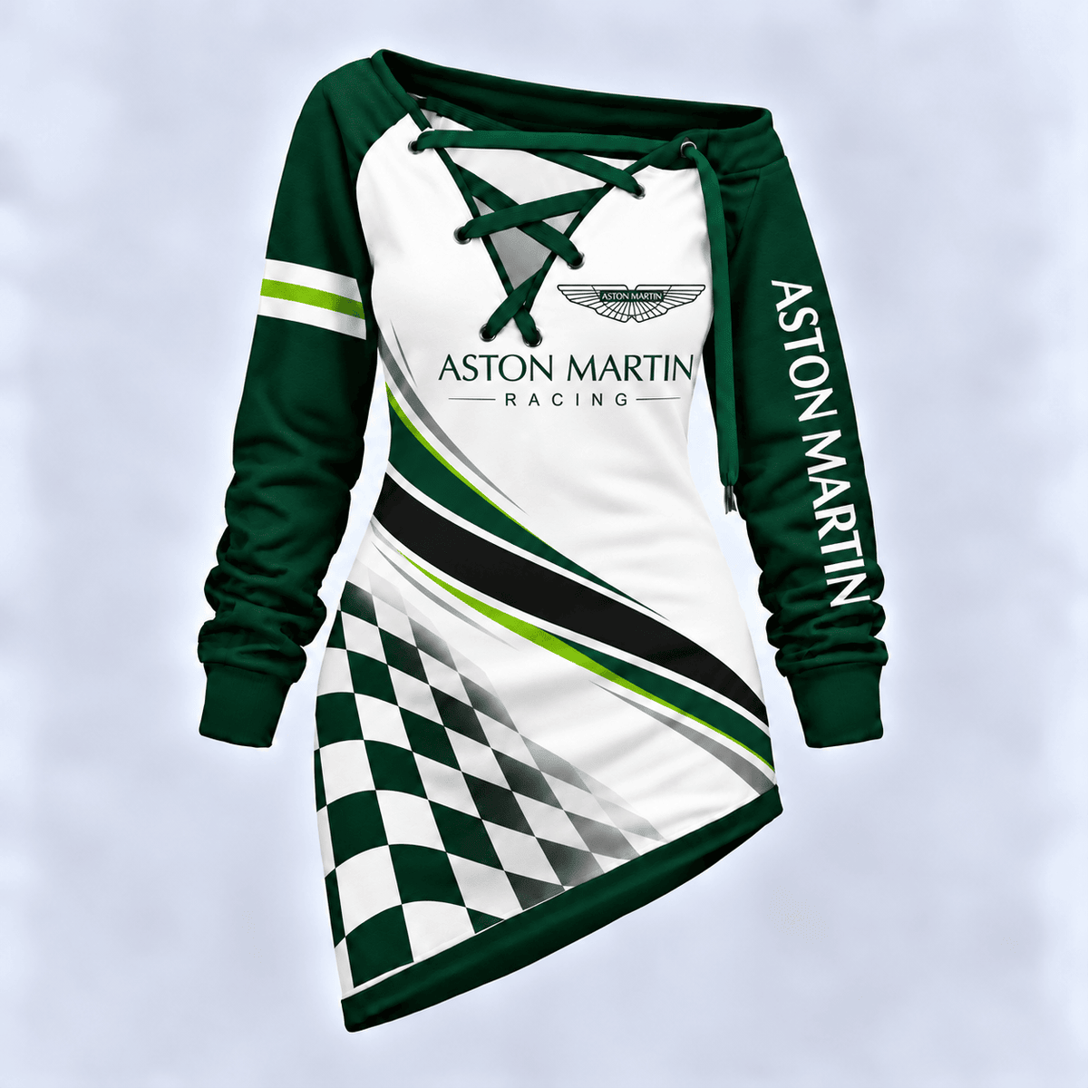 Aston Martin Motorsport Checkered Flag Lace-Up Sweatshirt