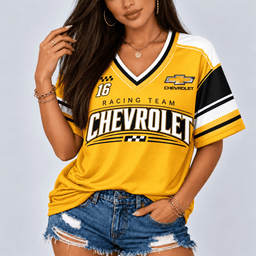 Chevrolet Racing Team Heritage Stripe V-Neck Shirt