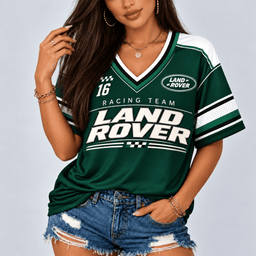 Land Rover Racing Team Heritage Stripe V-Neck Shirt
