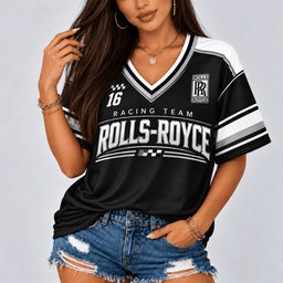Rolls-Royce Racing Team Heritage Stripe V-Neck Shirt