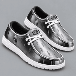 Lincoln Premium Men's Luxury Geometric Monogram Pattern Hey Dude Style Casual Slip-On Loafers Lightweight Comfort Walking Shoes NDN cover