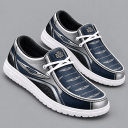 Chrysler Premium Men's Luxury Geometric Monogram Pattern Hey Dude Style Casual Slip-On Loafers Lightweight Comfort Walking Shoes NDN cover
