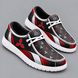 Mitsubishi Premium Men's Luxury Geometric Monogram Pattern Hey Dude Style Casual Slip-On Loafers Lightweight Comfort Walking Shoes NDN cover