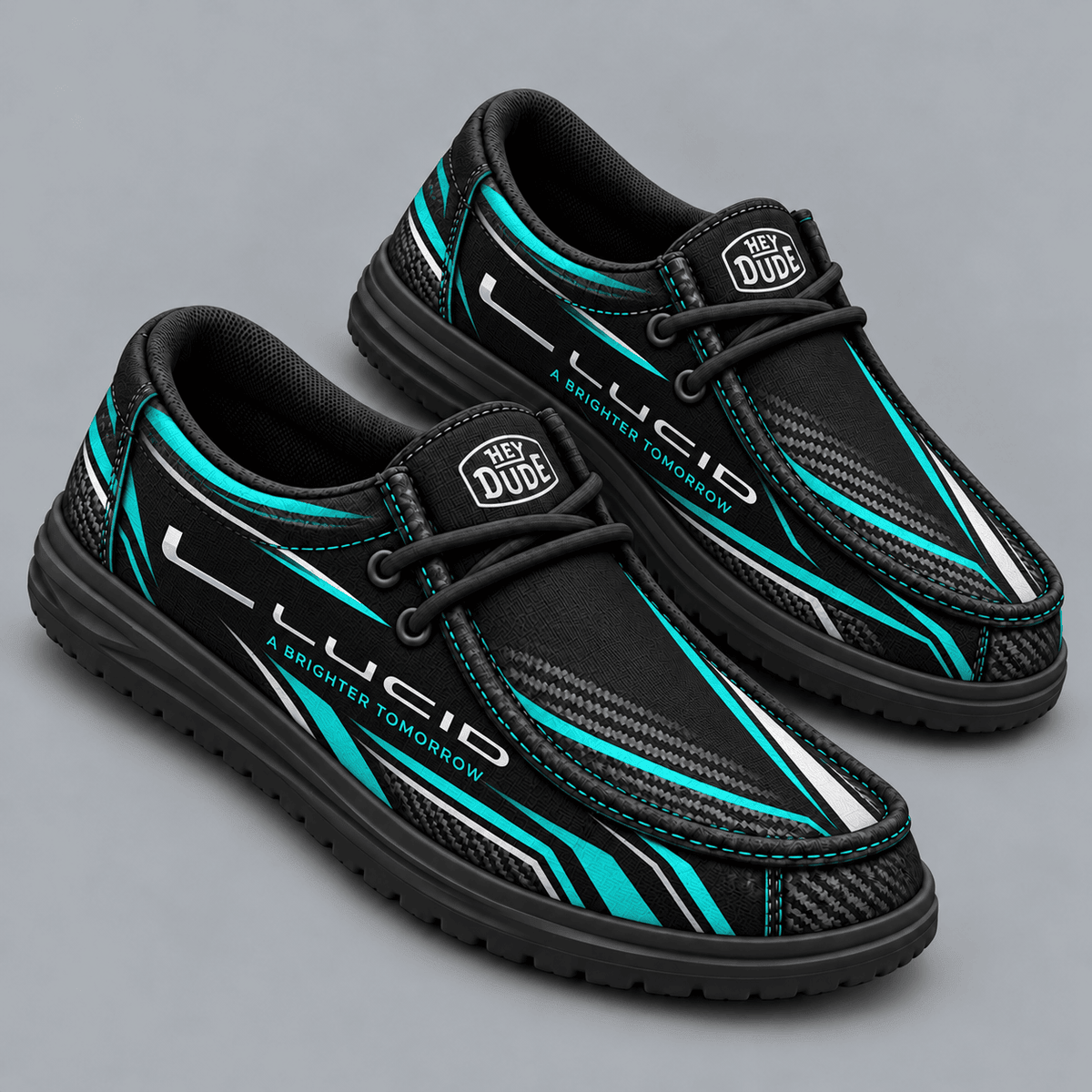 Lucid | Premium Men's Carbon Fiber Velocity Stripe Graphic Hey Dude Style Casual Slip-On Loafers Lightweight Comfort Walking Shoes NDN cover