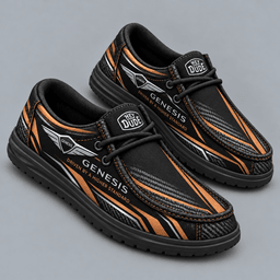 Genesis | Premium Men's Carbon Fiber Velocity Stripe Graphic Hey Dude Style Casual Slip-On Loafers Lightweight Comfort Walking Shoes NDN cover