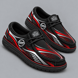 Nissan | Premium Men's Aero Motion Speedline Graphic Hey Dude Style Casual Slip-On Loafers Lightweight Comfort Walking Shoes NDN cover